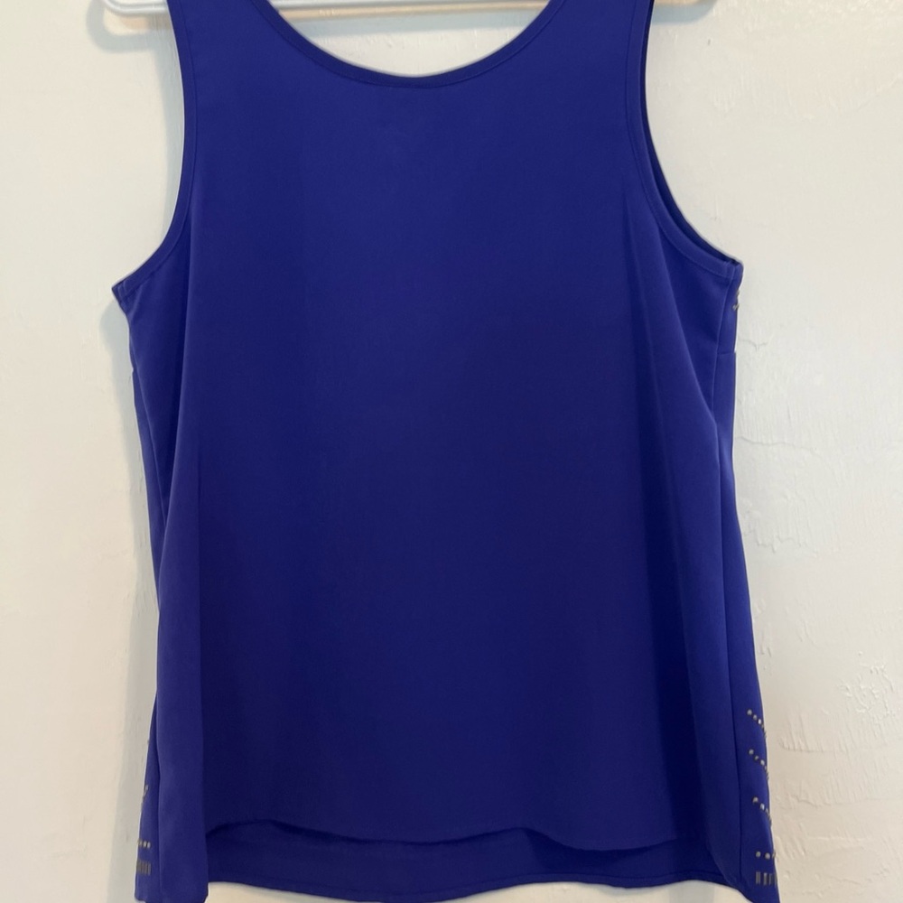 Nicole by Nicole Miller Royal Blue Embellished Tank Top - Picture 5 of 7